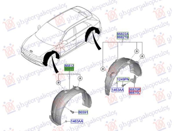 FRONT INNER PLASTIC FENDER 2024- (O)