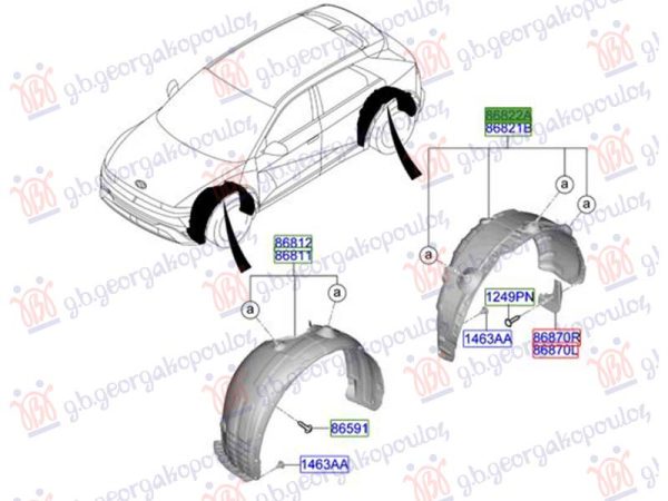REAR INNER PLASTIC FENDER 2024- (O)
