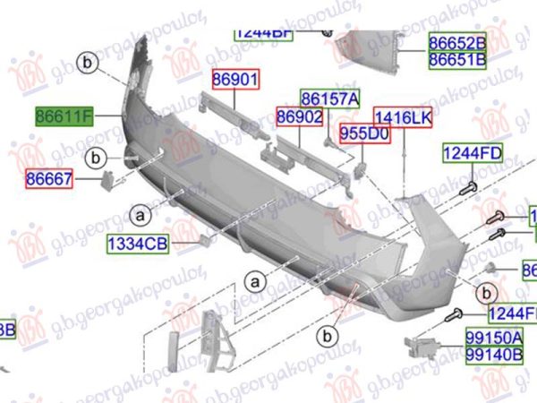 REAR BUMPER 2024- (O)