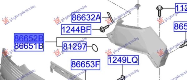 REAR BUMPER END PRIMED (W/PDC) -2024 (O)