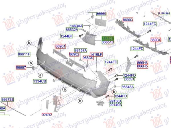REAR BUMPER END 2024- (O)