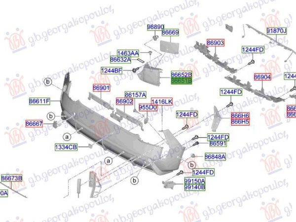 REAR BUMPER END 2024- (O)