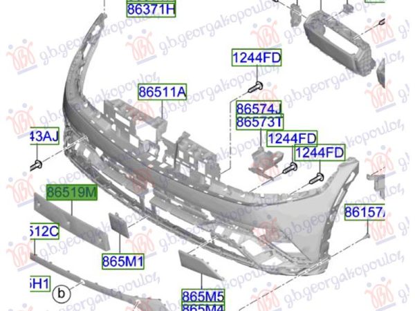 FRONT LICENCE PLATE PLASTIC 2024- (O)