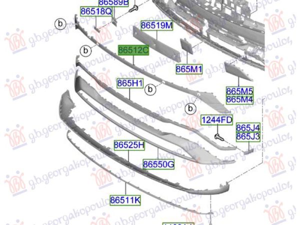 FRONT BUMPER MOULDING UPPER 2024- (O)