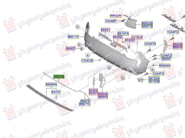 REAR BUMPER MOULDING 2024- (O)