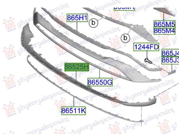 FRONT BUMPER MOULDING LOWER 2024- (O)