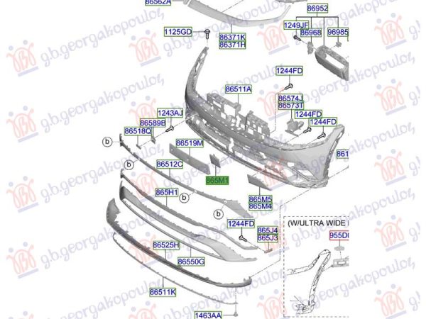 FRONT BUMPER GRILLE (ACC SENSOR COVER) 2024- (O)