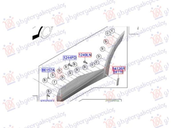 REAR DOOR MOULDING (O)