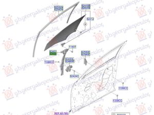FRONT WINDOW REGULATOR ELECTRICAL (W/O MOTOR) (O)