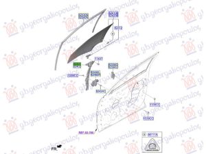 FRONT WINDOW REGULATOR ELECTRICAL (W/O MOTOR) (O)