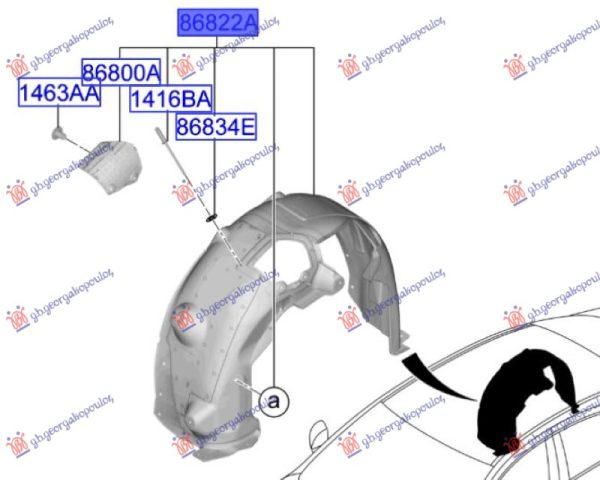REAR INNER PLASTIC FENDER (O)