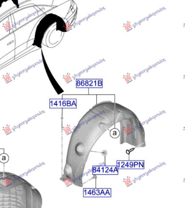 REAR INNER PLASTIC FENDER (O)