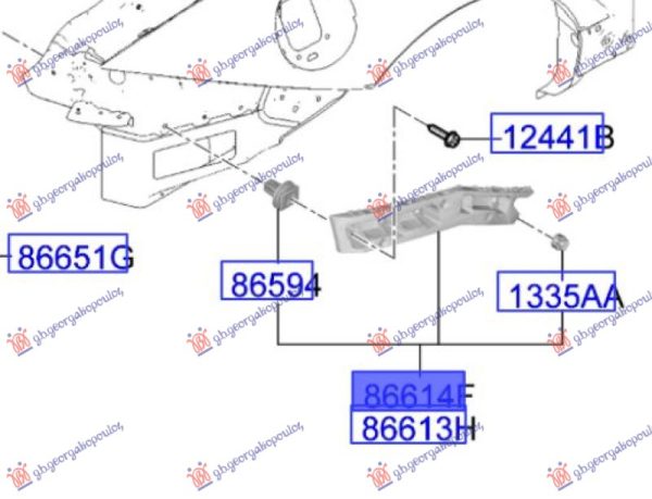 REAR BUMPER SIDE BRACKET PLASTIC (O)