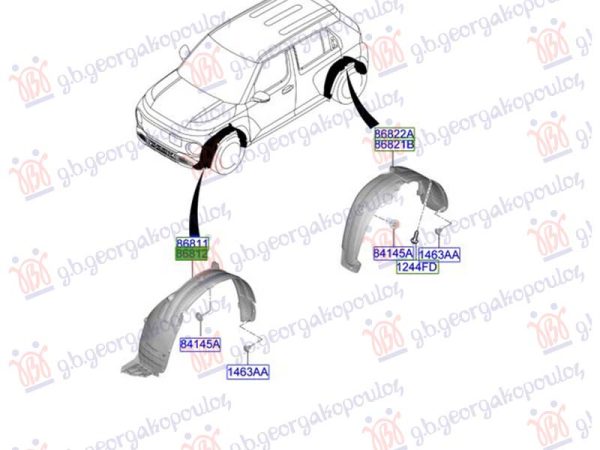 FRONT INNER FENDER PLASTIC (O)