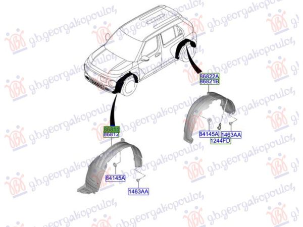 FRONT INNER FENDER PLASTIC (O)