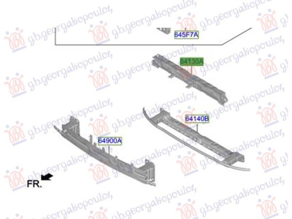 FRONT BUMPER REINFORCEMENT UPPER (O)