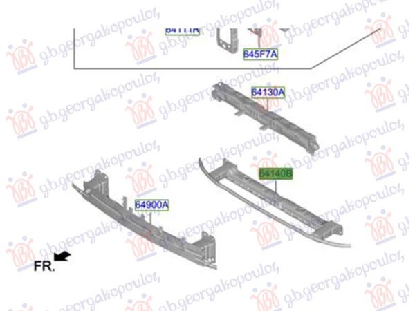 FRONT BUMPER REINFORCEMENT LOWER (O)
