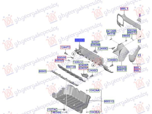 REAR BUMPER MOULDING (O)