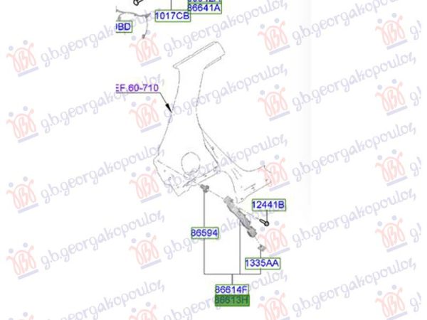 REAR BUMPER SIDE BRACKET PLASTIC (O)