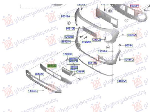 FRONT BUMPER GRILLE (O)