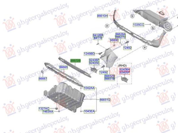 REAR BUMPER GRILLE (O)