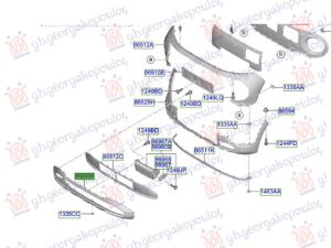 FRONT BUMPER GRILLE FRAME (O)