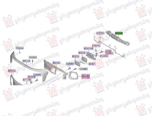 FRONT BUMPER ABSORBER (O)
