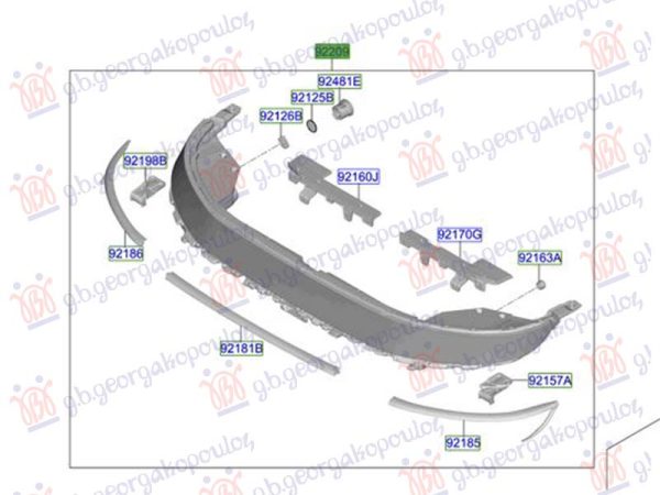 HEAD LAMP CENTER (O)