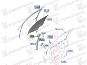 FRONT WINDOW REGULATOR ELECTRICAL (W/O MOTOR) (O)