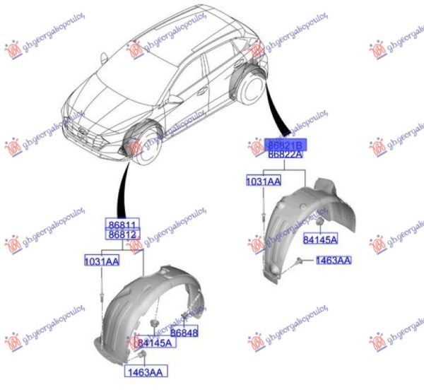 REAR INNER FENDER (O)