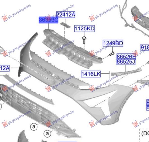 FRONT BUMPER PLASTIC REINFORCEMENT UPPER (O)