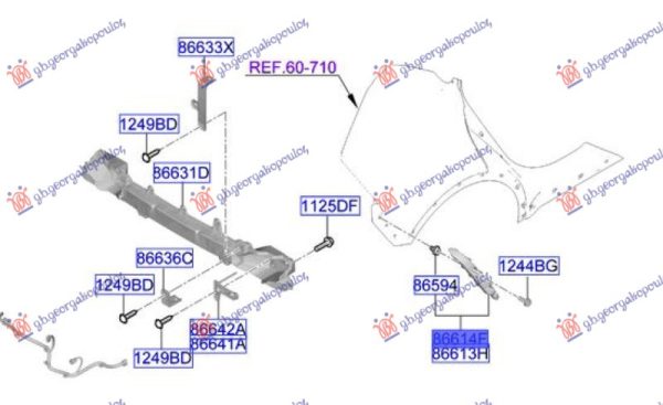REAR BUMPER SIDE BRACKET PLASTIC (O)