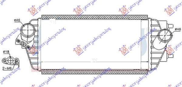 HLADNJAK INTERKULERA 1.7 CRDi DIZEL (350x160x90)