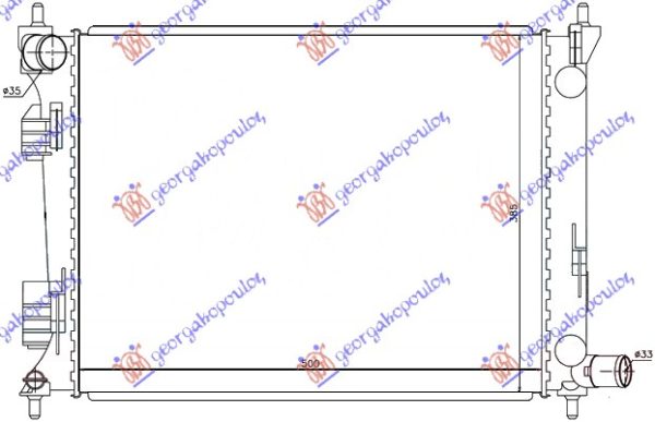 RADIATOR PETROL (500x385x12) (NRF)