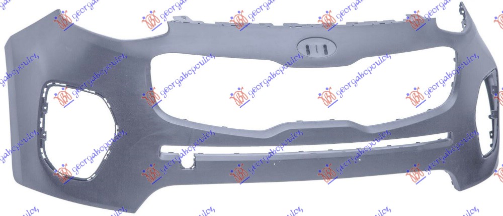FRONT BUMPER PRIMED (W/CUTTING MARKS FOR PDC & WASHER HOLES)