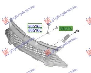 FRONT BUMPER BRACKET UPPER PLASTIC (O)
