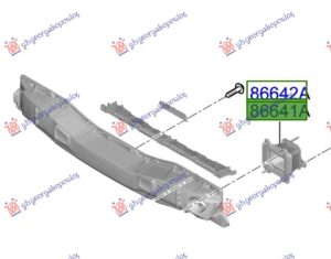 REAR BUMPER REINFORCEMENT BRACKET (O)