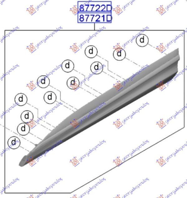 FRONT DOOR MOULDING (O)