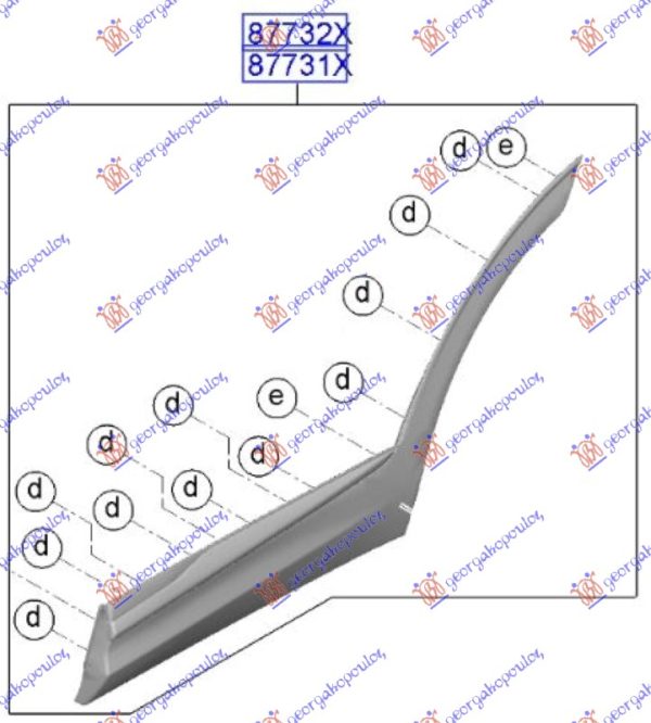 REAR DOOR MOULDING (O)