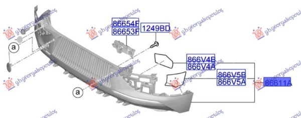 REAR BUMPER (W/2 PDC) (O)