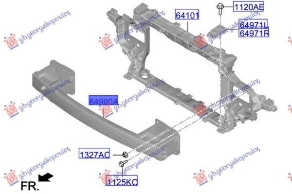 FRONT BUMPER REINFORCEMENT (O)