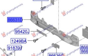 REAR BUMPER REINFORCEMENT (GT/GT-LINE) (O)