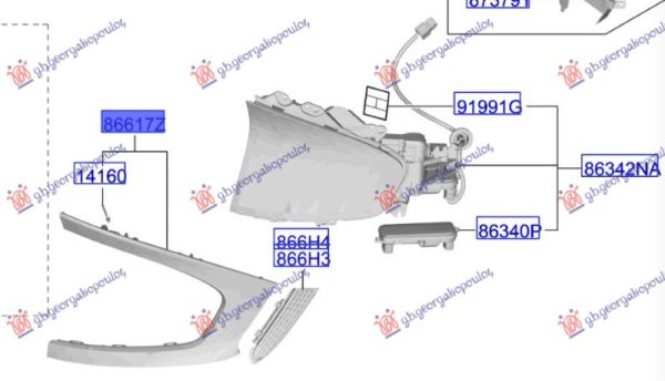 REAR BUMPER UPPER MOULDING (O)