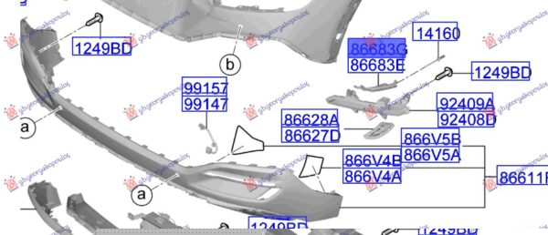 REAR BUMPER BRACKET LOWER PLASTIC (GT/GT-LINE) (O)