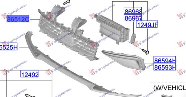 FRONT BUMPER GRILLE (GT-LINE) (O)