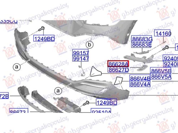 REAR BUMPER GRILLE (GT-LINE) (O)