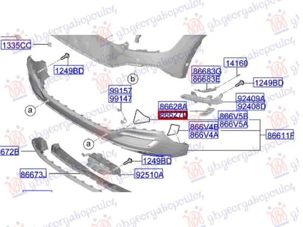 REAR BUMPER GRILLE (GT-LINE) (O)