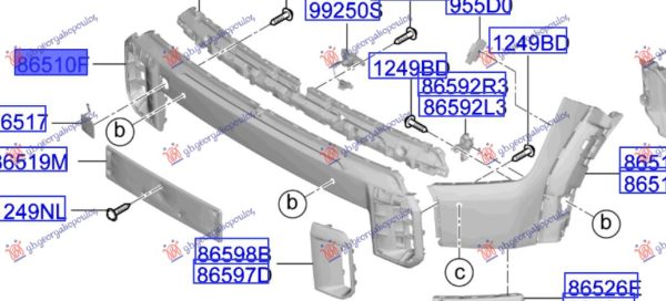 FRONT BUMPER UPPER (W/2 PDC) (GT-LINE) (O)