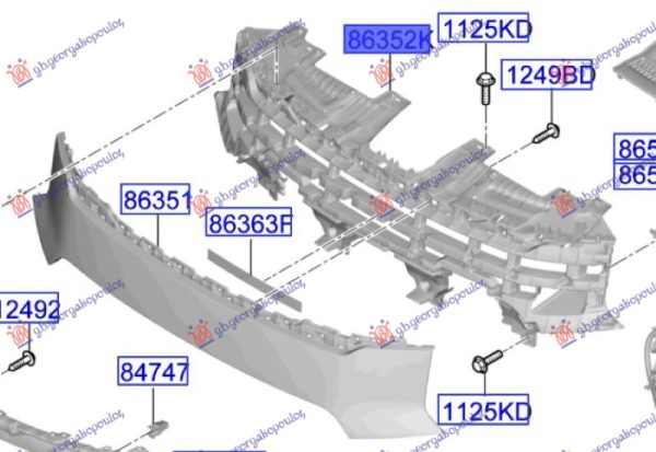 GRILLE BRACKET PLASTIC (GT-LINE) (O)