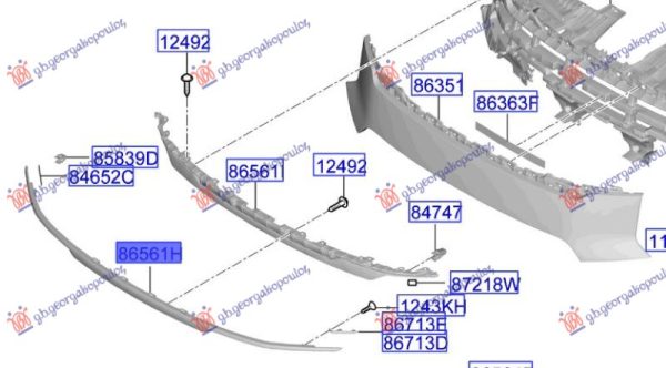 GRILLE MOULDING UPPER (GT-LINE) (O)